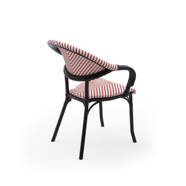 Siyah Kırmızı Fileli 2 Kişilik Bahçe Masa Sandalye Takımı