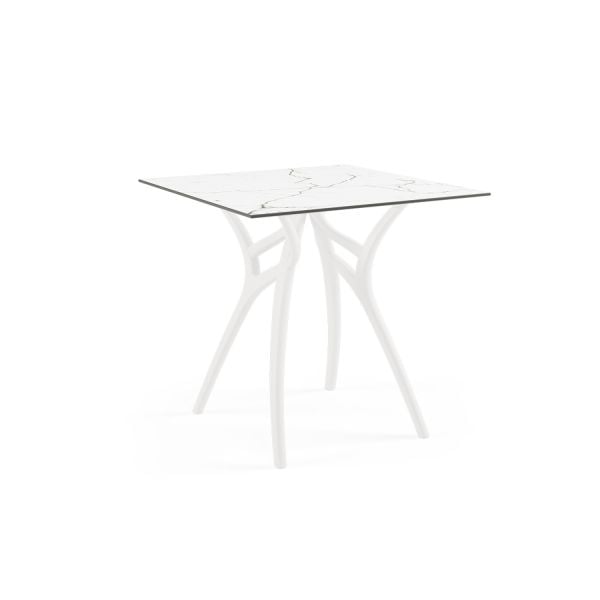 Beyaz Mermer Görünümlü Compact Mutfak Masası