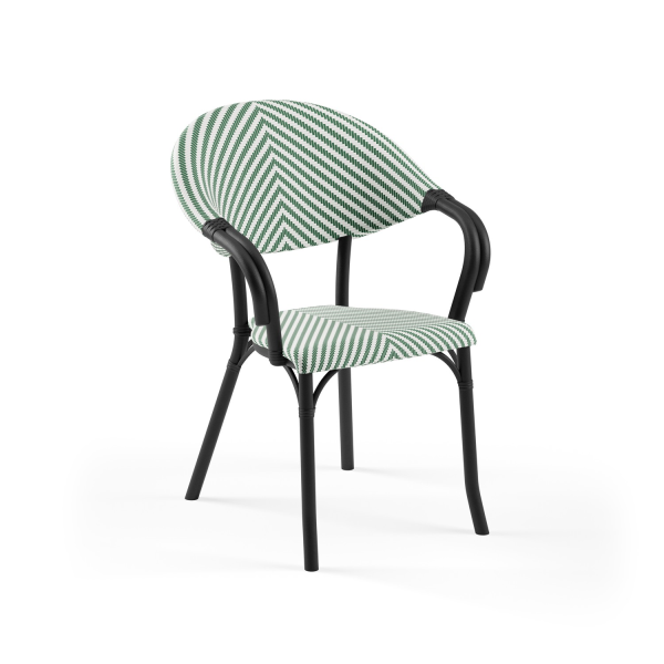 Siyah Yeşil Beyaz 2 Kişilik Dış Mekan Bahçe Masa Sandalye