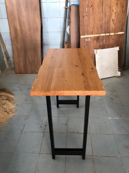 Naturel Kayın Rengi Kütük Bar Masası 60x110