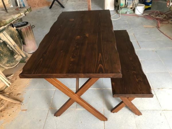 Kütük Ağaç Masa Bench