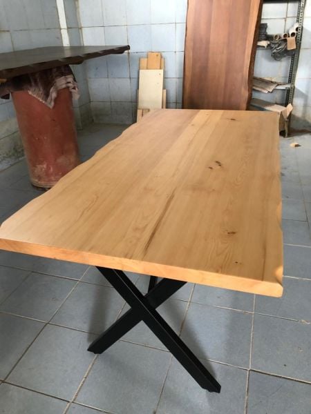 Naturel Kayın Kütük Ağaç Masa Modelleri 80x150