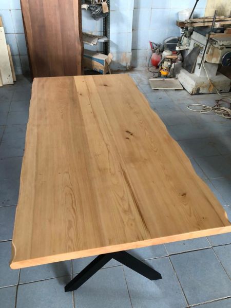 Naturel Kayın Kütük Ağaç Masa Modelleri 80x150