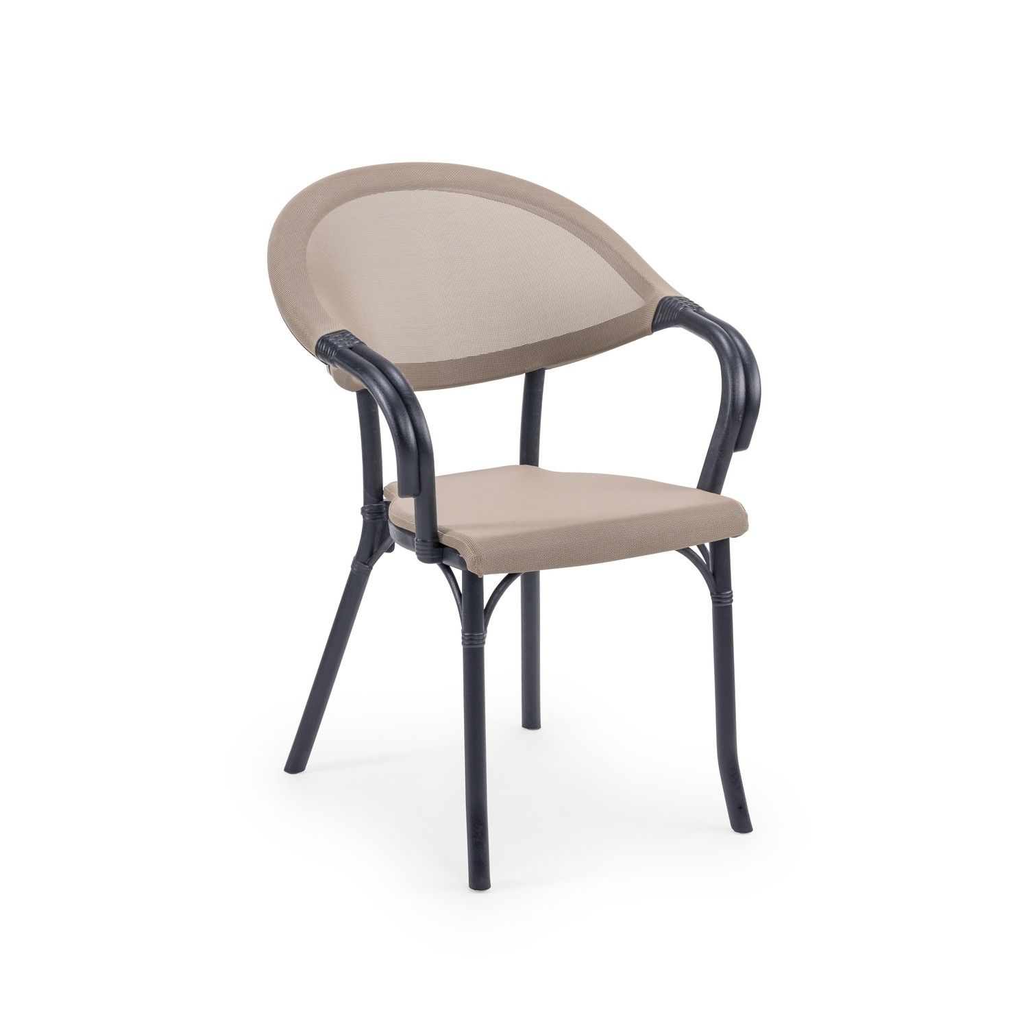 Antrasit Gövde Keten Fileli Dış Mekan Bahçe Sandalyesi