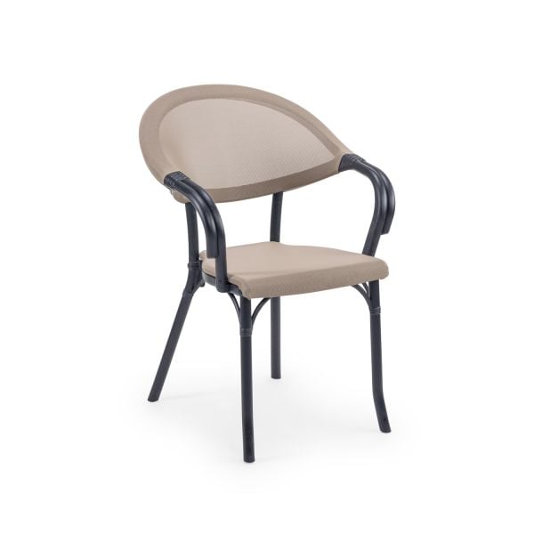 Antrasit Gövde Keten Fileli Dış Mekan Bahçe Sandalyesi