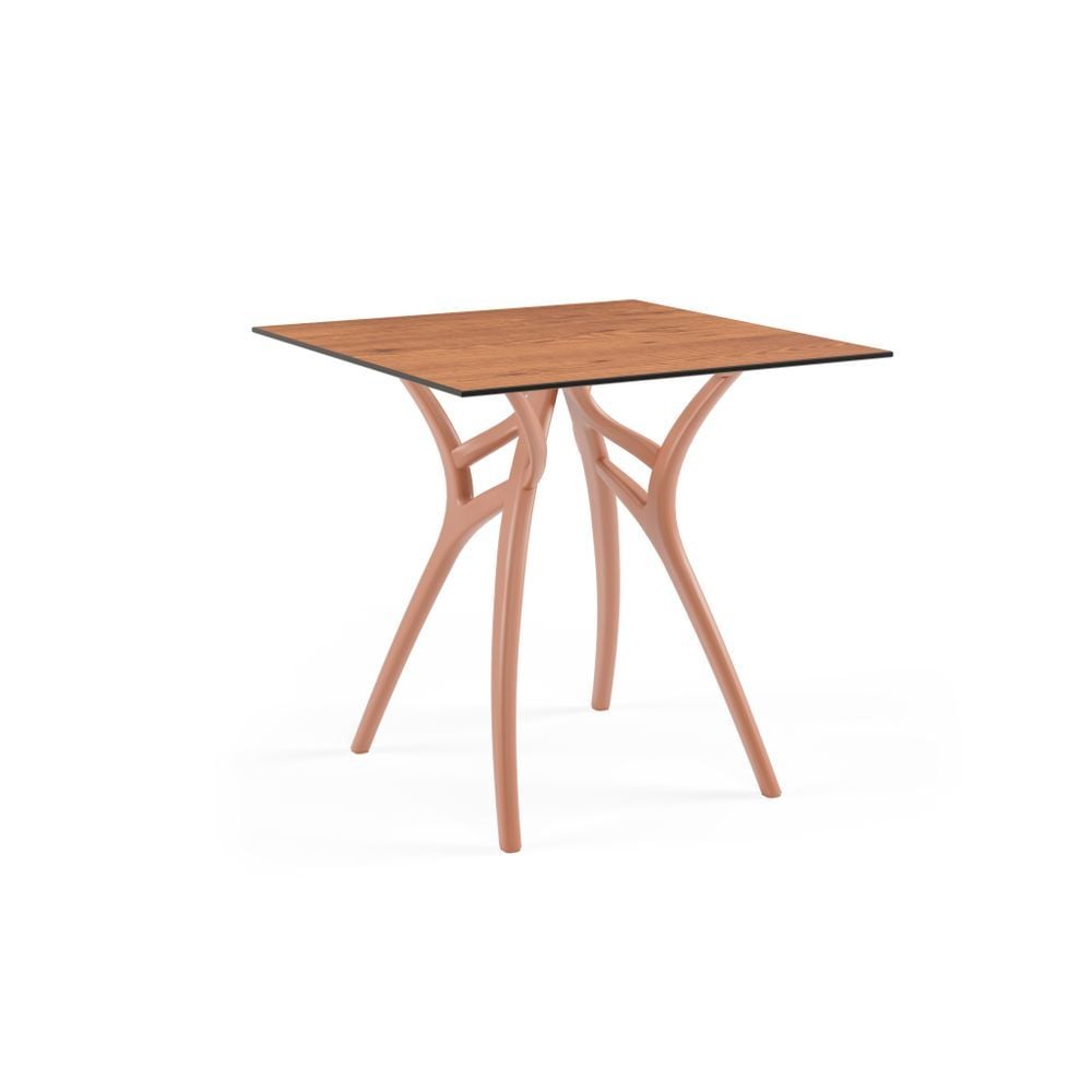 Novecento Ahşap Desenli Compact Dış Mekan Kare Masa