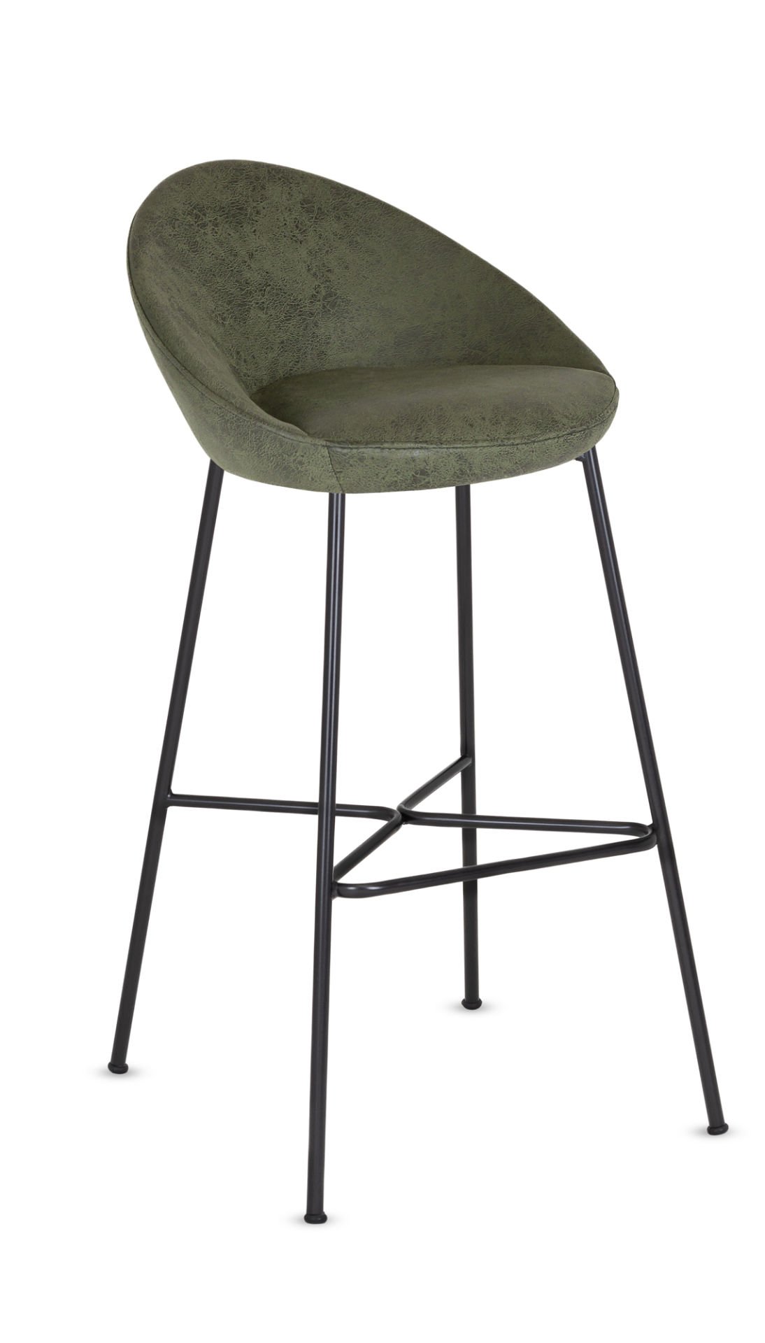 ATHENA Siyah Metal Ayaklı Küçük Mutfak Bar Sandalyesi - 75.cm Ergonomik, Şık ve Dayanıklı Tasarım