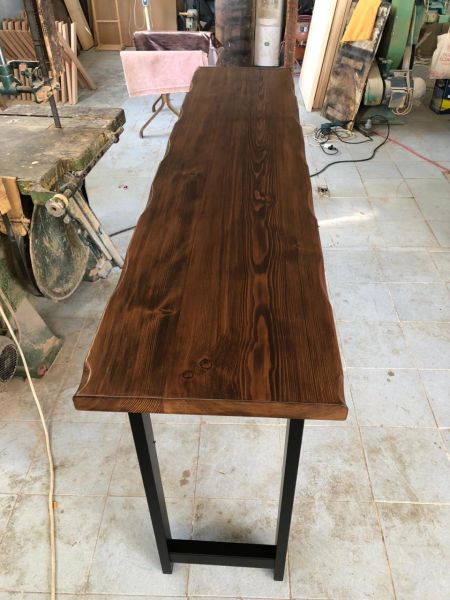 Ahşap Kütük Bar Masası 50x180