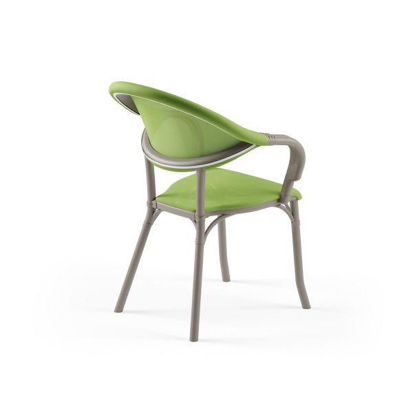 Vizon Gövde Yeşil Fileli Dış Mekan Bahçe Sandalyesi