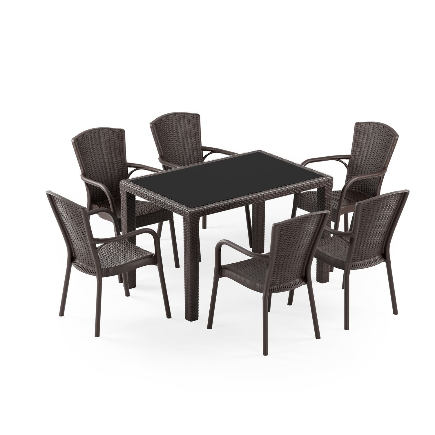 Venge 6 Kişilik Rattan Bahçe Masa Sandalye Takımı