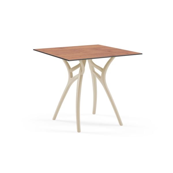 Novecento Ahşap Desenli Compact Kare Mutfak Masası