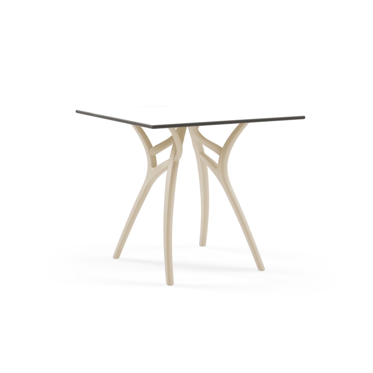 Beyaz Kare Compact Bahçe ve Restaurant Masası 90x90 cm