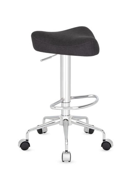 Arovi Antrasit Koyu Gri Tekerlekli Bar Taburesi - Ayarlanabilir Yükseklik, Ergonomik, Şık ve Dayanıklı Tasarım