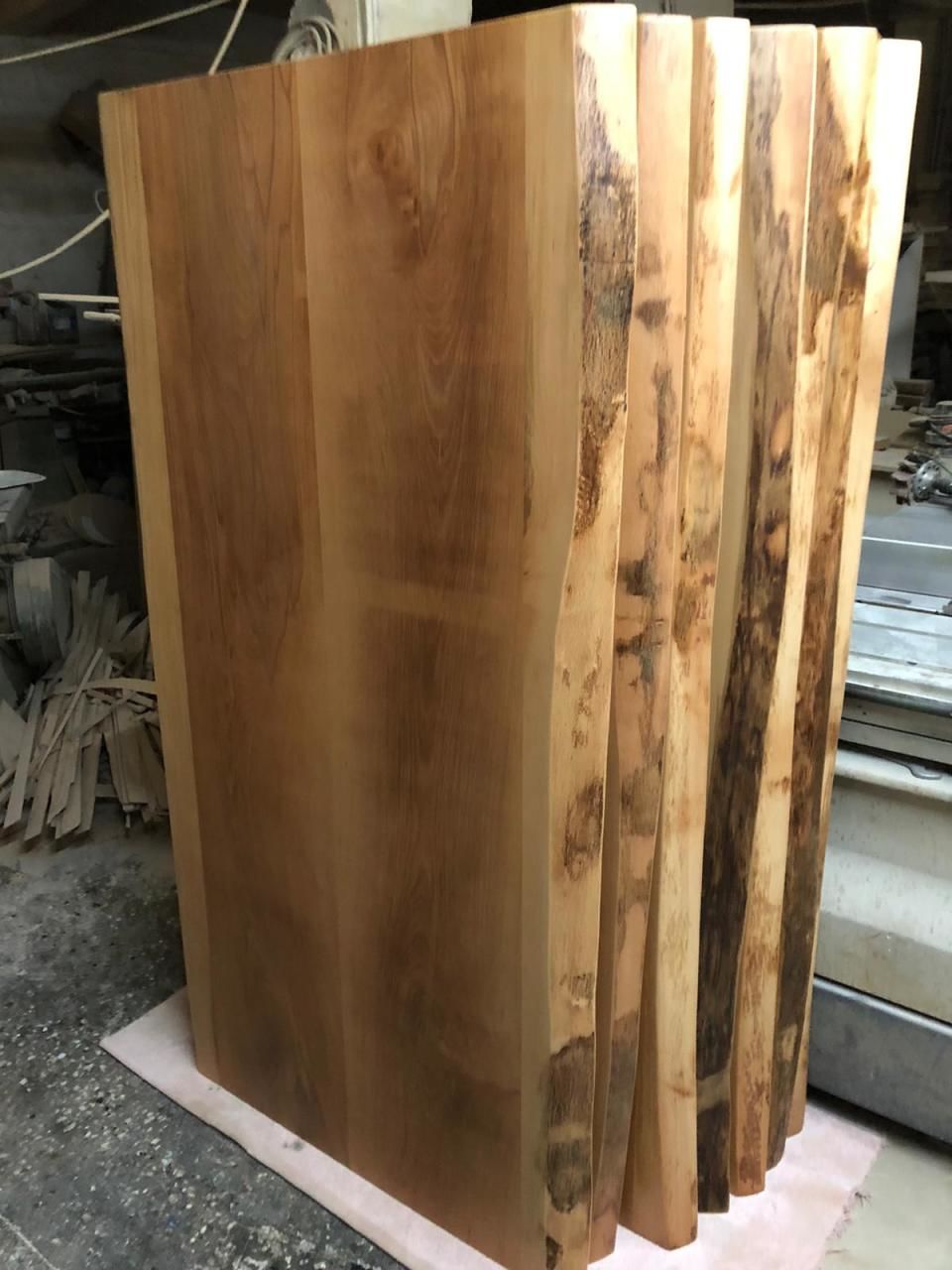 Naturel Doğal Kenar Kayın Salon Kütük Masa Üstü Tablası 90x190