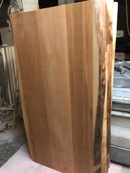 Naturel Doğal Kenar Kayın Salon Kütük Masa Üstü Tablası 90x190