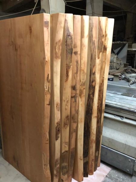 Naturel Kayın Kütük Masa Üstü Tablası 90x180