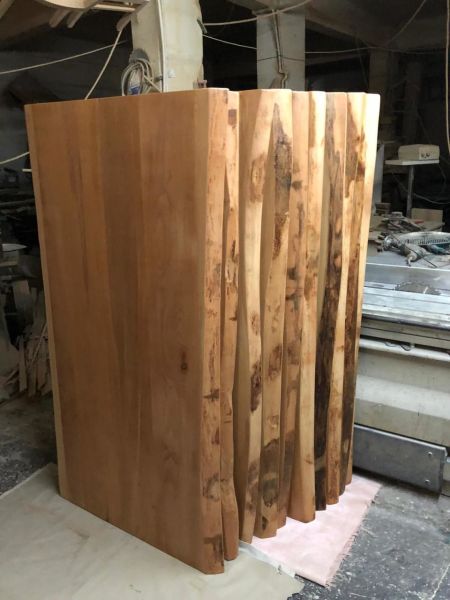 Naturel Kayın Kütük Masa Üstü Tablası 90x180