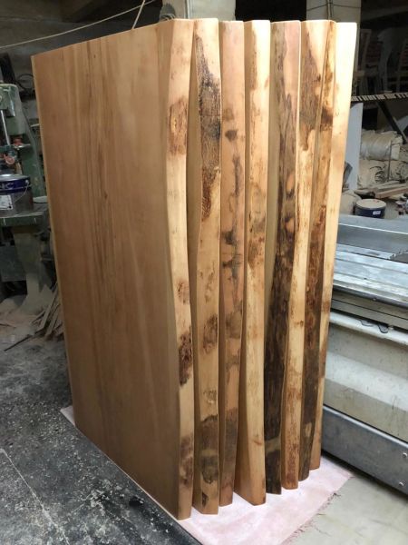 Naturel Kayın Kütük Masa Üstü Tablası 90x180