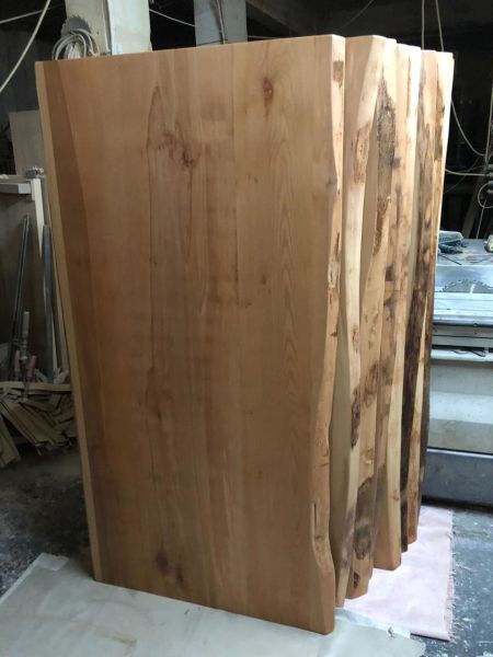 Naturel Kayın Doğal Kenar Kütük Masa Tablası 80x170