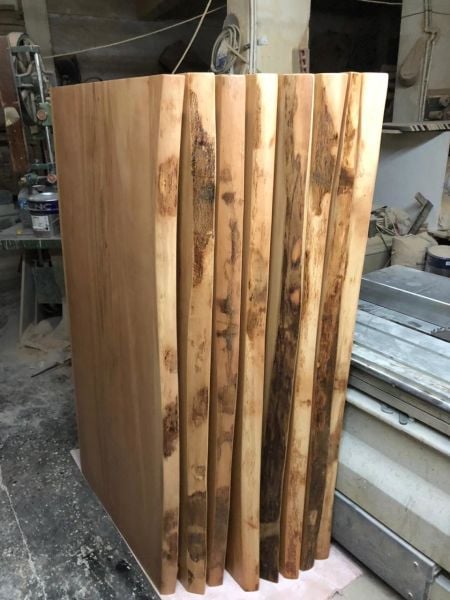 Naturel Kayın Doğal Kenar Kütük Masa Tablası 80x170