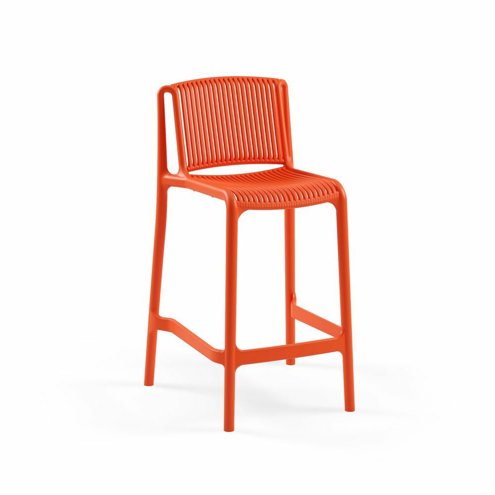 Portakal Renk Dış Mekan Bahçe Bar Sandalye Modelleri 65.cm