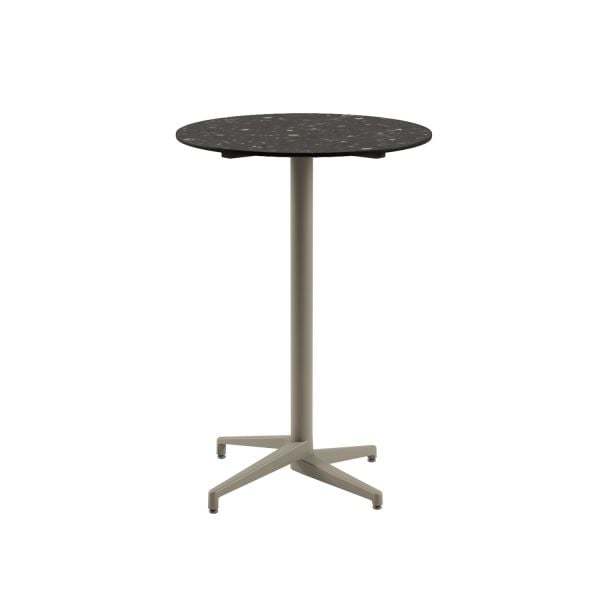 Compact Paslanmaz Mutfak Bar Masası – Terrazzo Mermer Desenli, İç ve Dış Mekan Kullanımına Uygun Bistro & Cafe Bar Masası