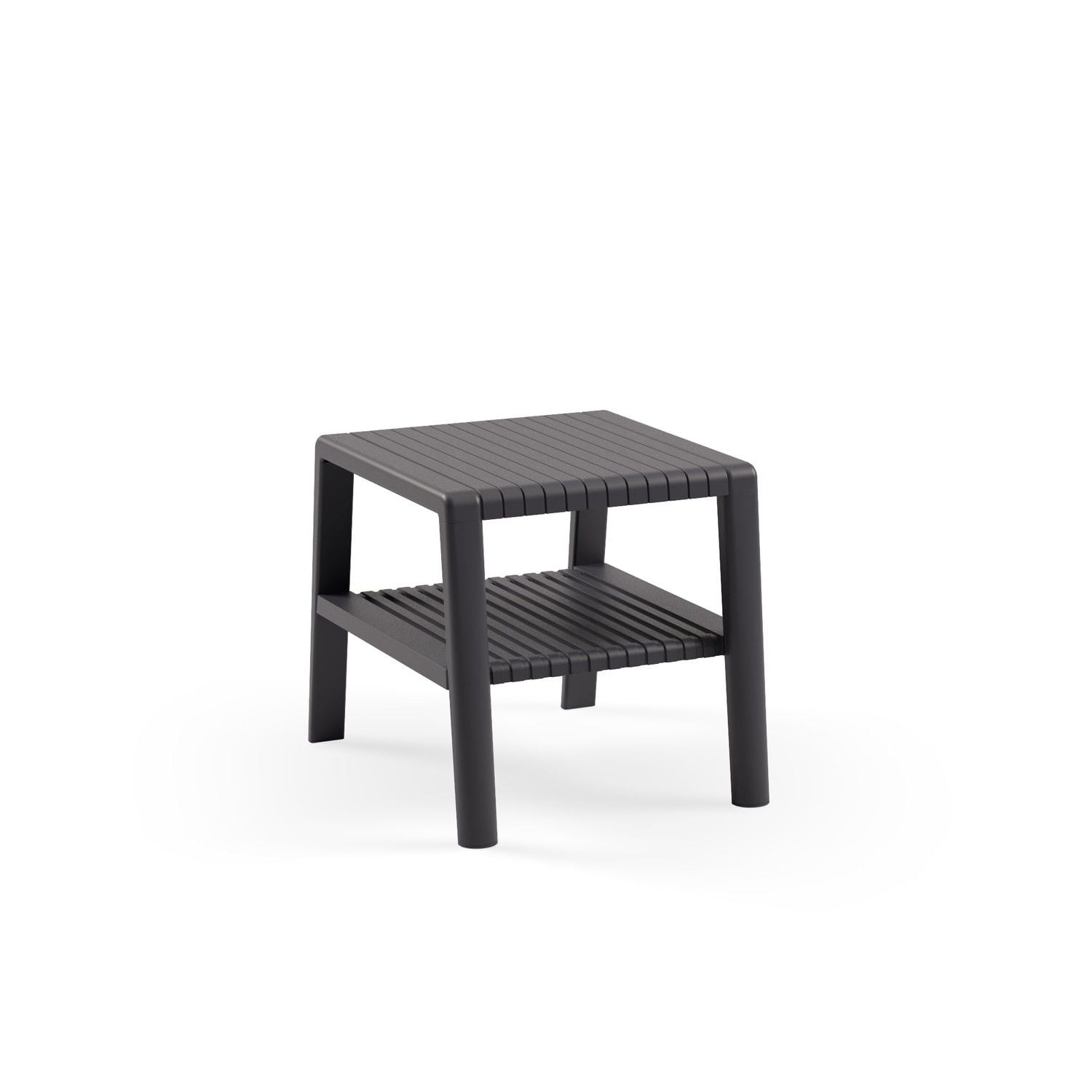 Antrasit Dış Mekan Plastik Bahçe Sehpası Dayanıklı