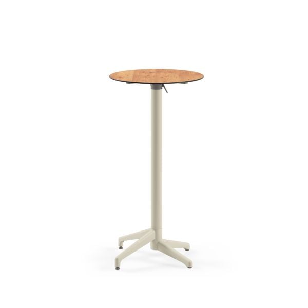 Compact Paslanmaz Katlanır Bistro Kokteyl Bar Masası | Novecento Ahşap Desenli | İç Mekan Dış Mekan Bahçe & Organizasyon İçin Bar Masa 60.cm