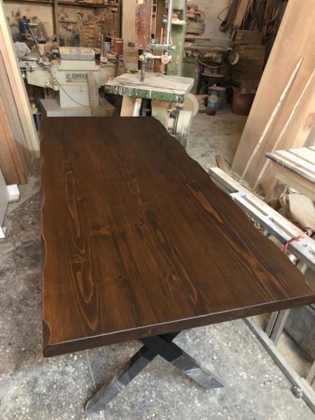 Ceviz Rengi Kütük Masa 75x160