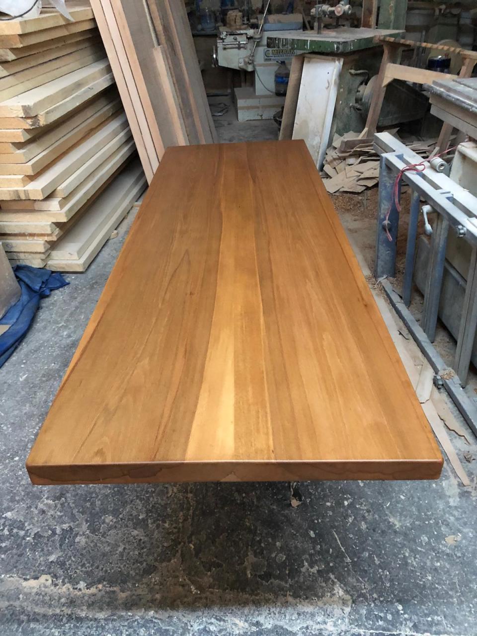 Doğal Kütük Masa Üstü 160x60 Kayın Ahşap | Açık Ceviz Renk | Mutfak Tezgahı, Kafe Masası, Otel Masası