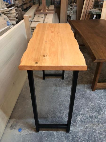 Doğal Kütük Mutfak Bar Masası 50x100