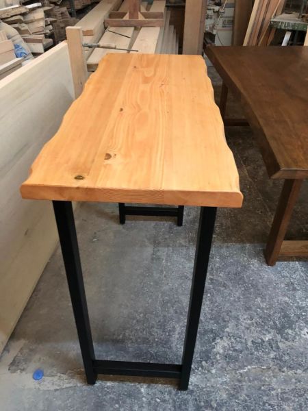 Doğal Kütük Mutfak Bar Masası 50x100