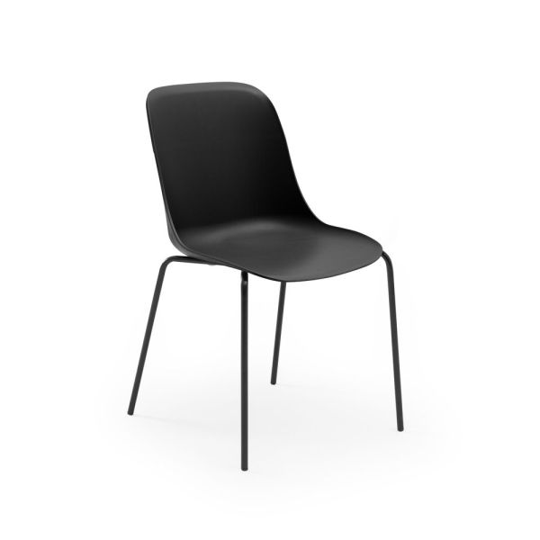 Metal Ayak Plastik Rahat Oturumlu Bej Modern Mutfak Sandalyesi