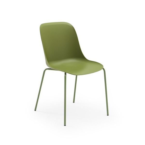 Metal Ayak Plastik Rahat Oturumlu Modern Haki Yeşil Mutfak Sandalyesi Fiyatları
