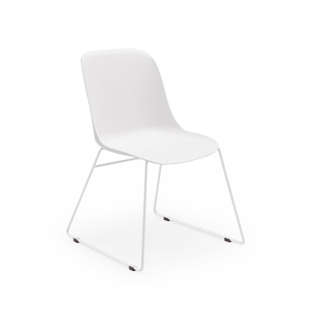 Polipropilen Plastik Metal Ayak Beyaz Ofis Bekleme Sandalyesi
