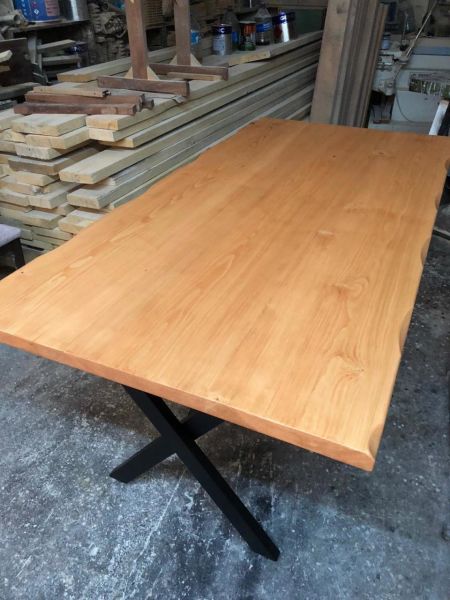 Naturel Doğal Dikdörtgen Kütük Salon Masası 90x190