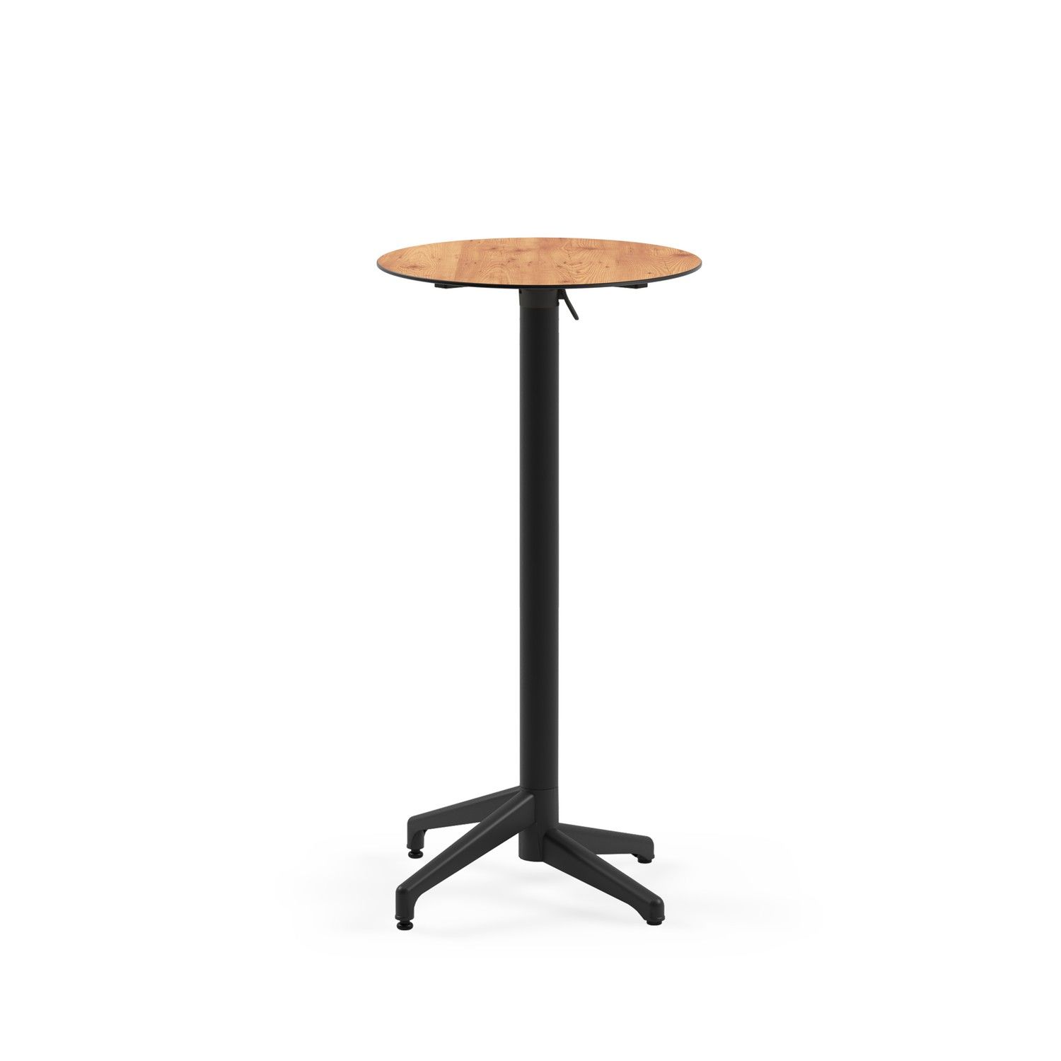 Compact Paslanmaz Katlanır Bistro Bar Masası | Ahşap Desenli, Dış Mekan & Organizasyon Kokteyl Masası