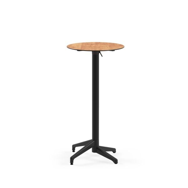 Compact Paslanmaz Katlanır Bistro Bar Masası | Ahşap Desenli, Dış Mekan & Organizasyon Kokteyl Masası