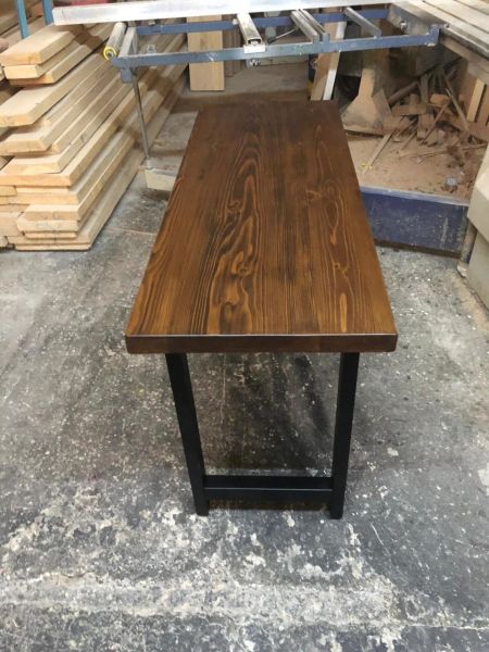 Ahşap Ağaç Kütük Çalışma Masası 50x120