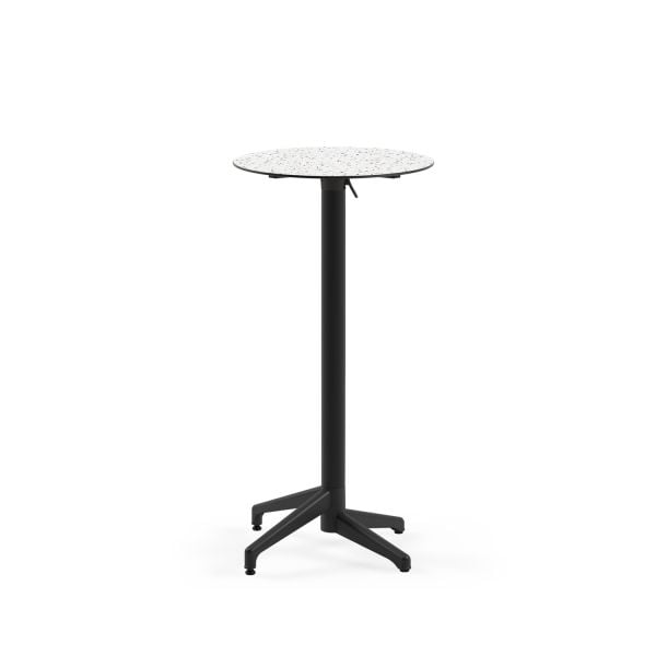 Compact Terrazzo Mermer Desenli Katlanır Bar Masası – Paslanmaz, Şık ve Dayanıklı 60.cm