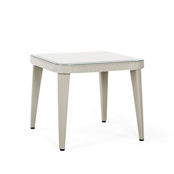 Bej Rattan Bahçe Masa Sandalye Takımı 4 Kişilik 90x90