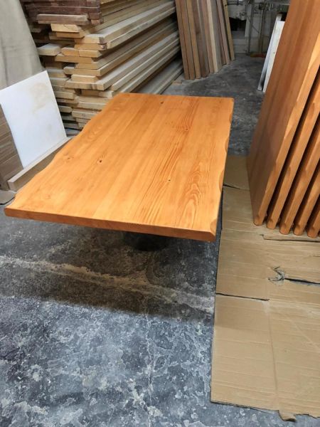Doğal Göknar Ağacı Kütük Masa Tablası İmalatı Ölçüleri 130x80