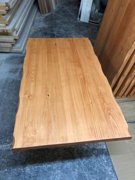 Doğal Göknar Ağacı Kütük Masa Tablası İmalatı Ölçüleri 130x80