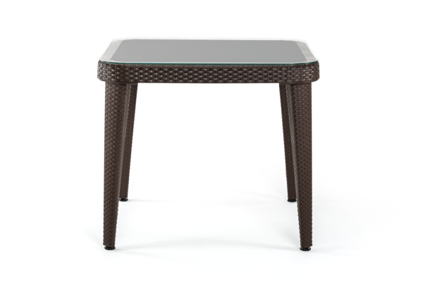 Venge Rattan Bahçe Masa Sandalye Takımı 4 Kişilik 90x90