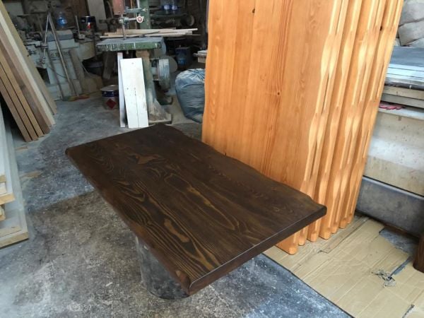 Ceviz Rengi Kütük Masa Tablası 70x120