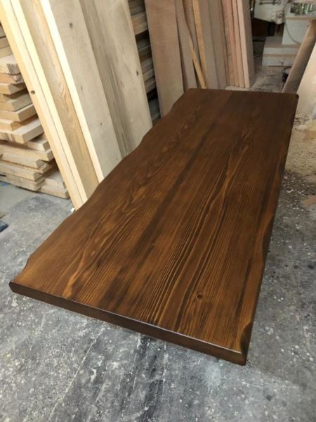 Ahşap Göknar Ağacı Ceviz Kütük Masa Üstü Tablası 70X150