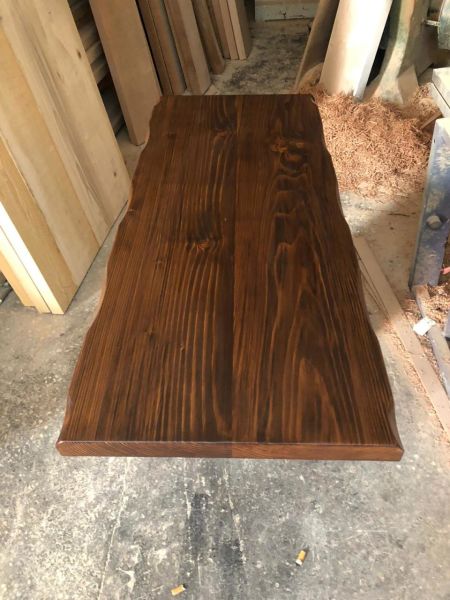 Göknar Ağacı Ceviz Kütük Cafe Masa Tablası İmalatı 50X120