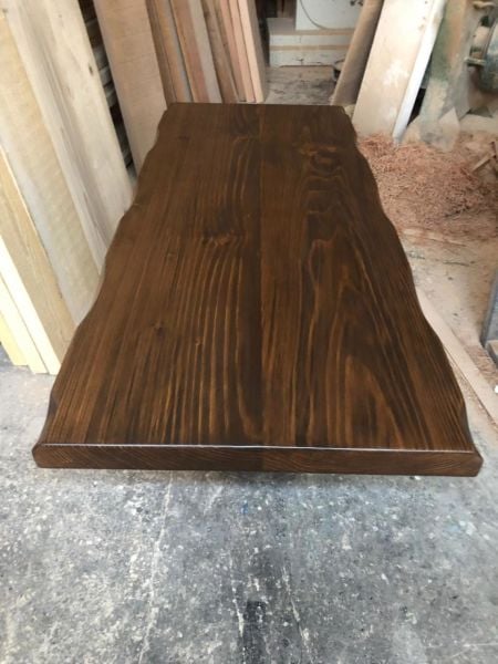 Göknar Ağacı Ceviz Kütük Cafe Masa Tablası İmalatı 50X120