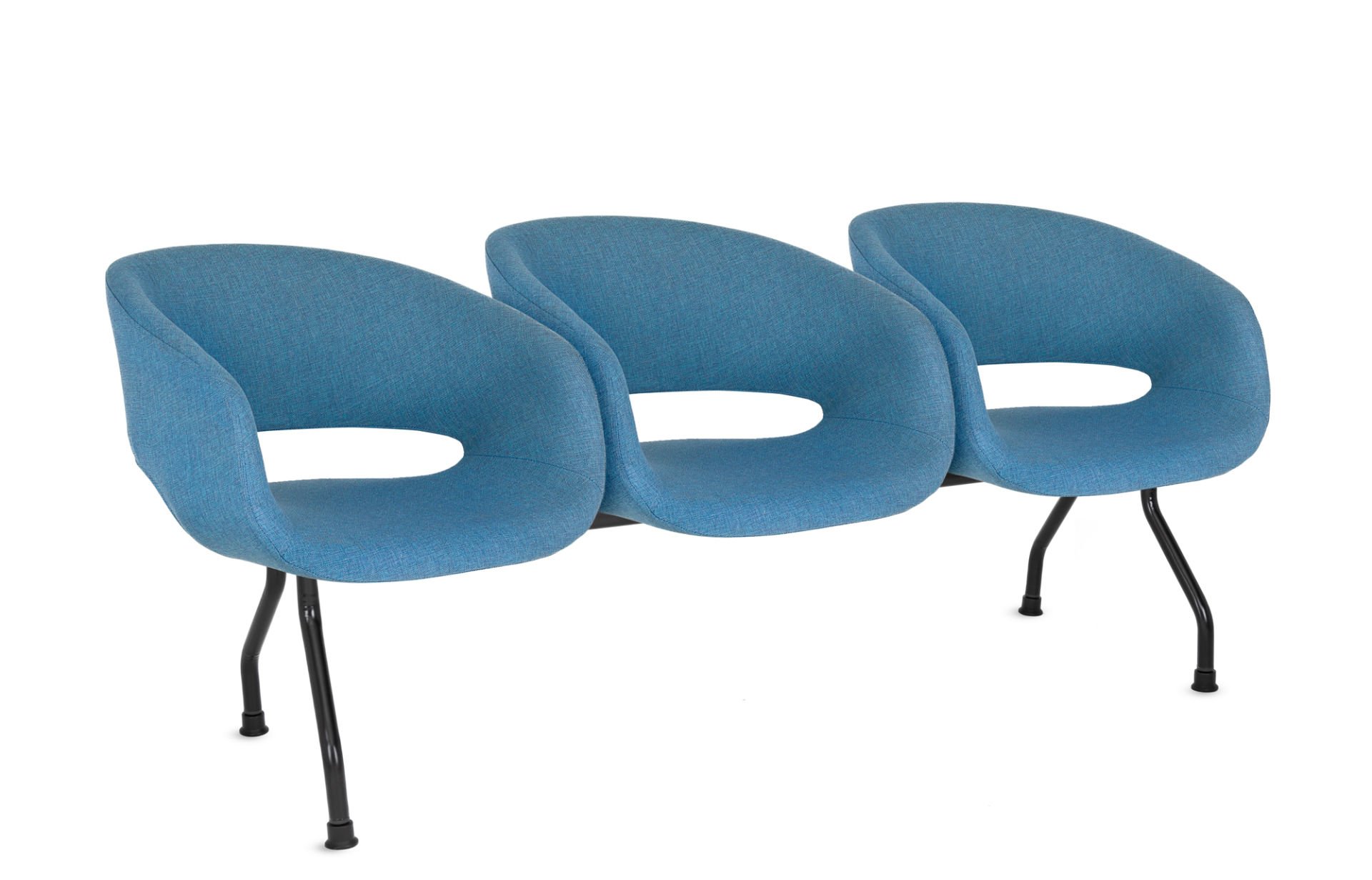 Elegant Mavi 3 Kişilik Ofis Bekleme Koltuğu - Silinebilir Kumaş, Ergonomik Tasarım, Şık ve Dayanıklı, Ücretsiz Kargo