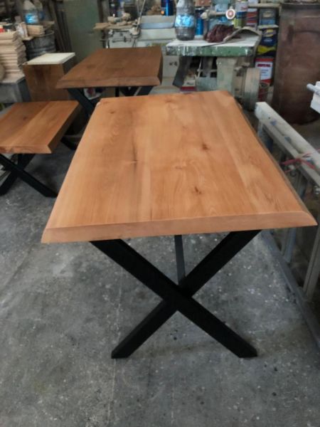 Doğal Ağaç Kütük Cafe Masası İmalatı 75x110